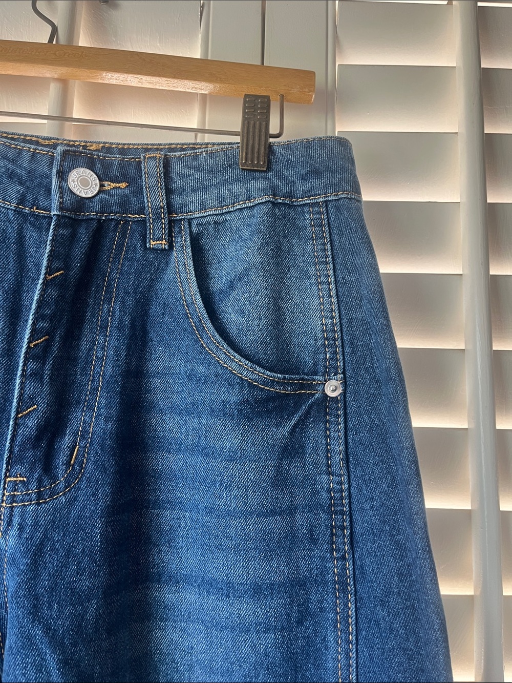 🌟 Women’s High-Waisted Barrel Jeans | Horseshoe/Balloon Fit | Indigo Wash 🌟 - Picture 4 of 9